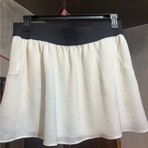 Heart Soul Black and Cream Smocked Skater Skirt